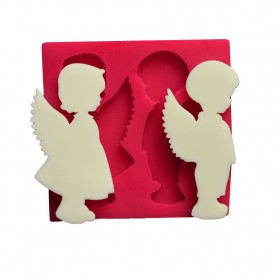 Силиконов калъп "2 силуета ангели"